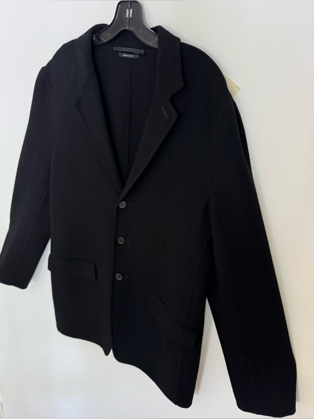 Sz52R Prada Black Men's Single-Breasted Knit Sport Coat